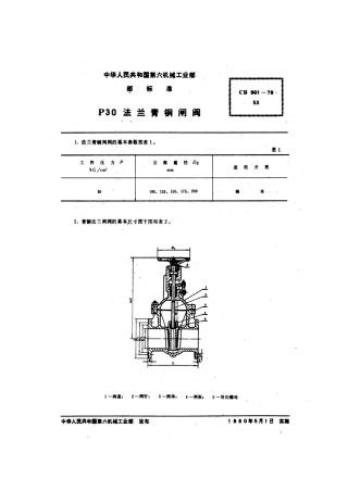 CB 901-1979 P30法兰青铜闸阀.pdf