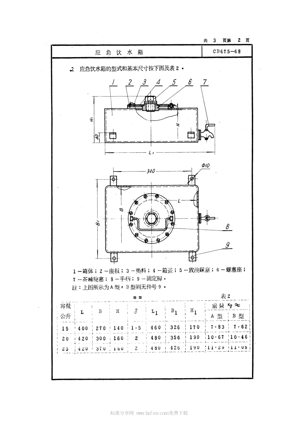 CB 675-1968 应急饮水箱.pdf_第2页