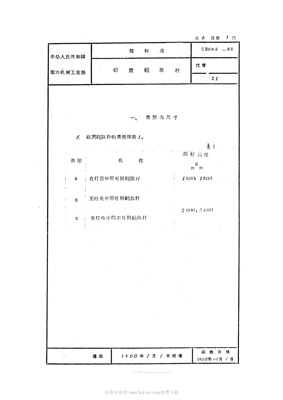 CB 665-1968 铝质艉旗杆.pdf_第2页