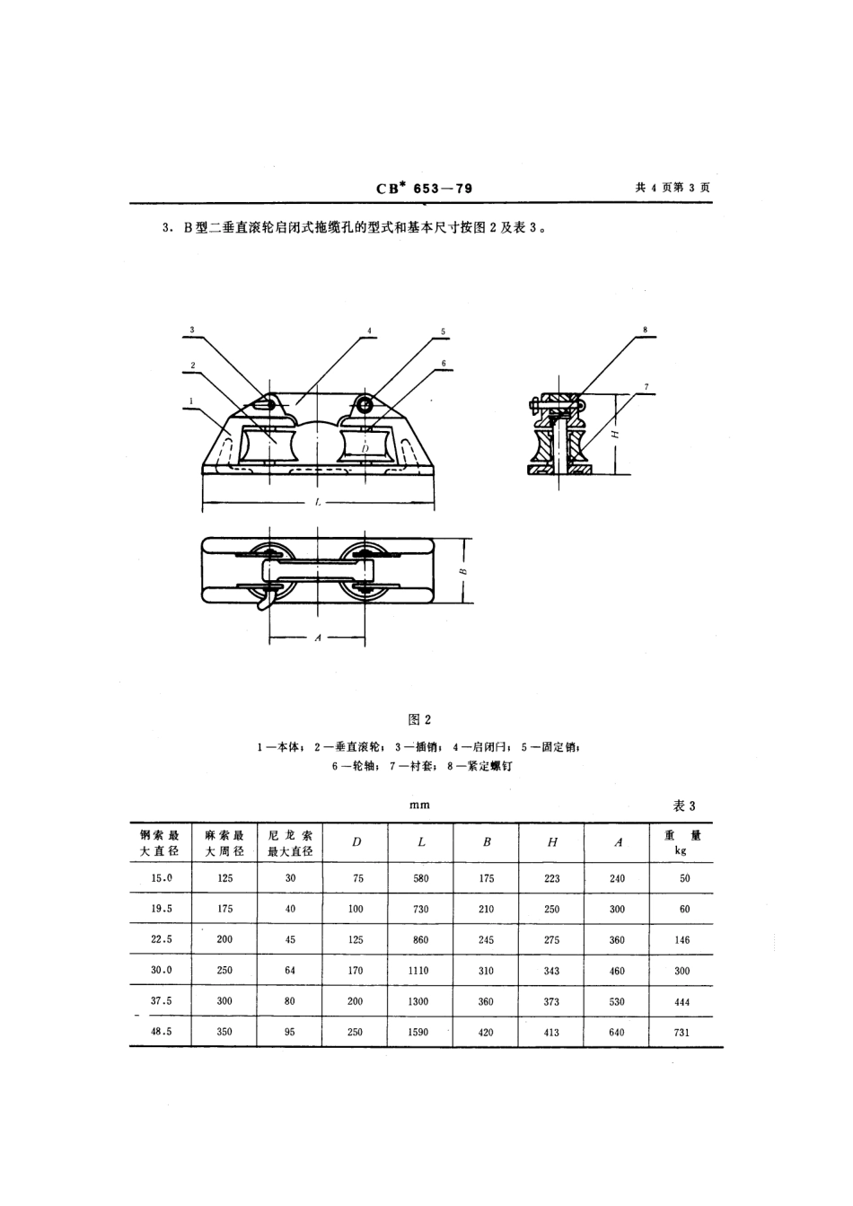 CB 653-1979 启闭式拖缆孔.pdf_第3页