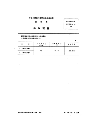 CB 564-1980 操纵旋塞.pdf
