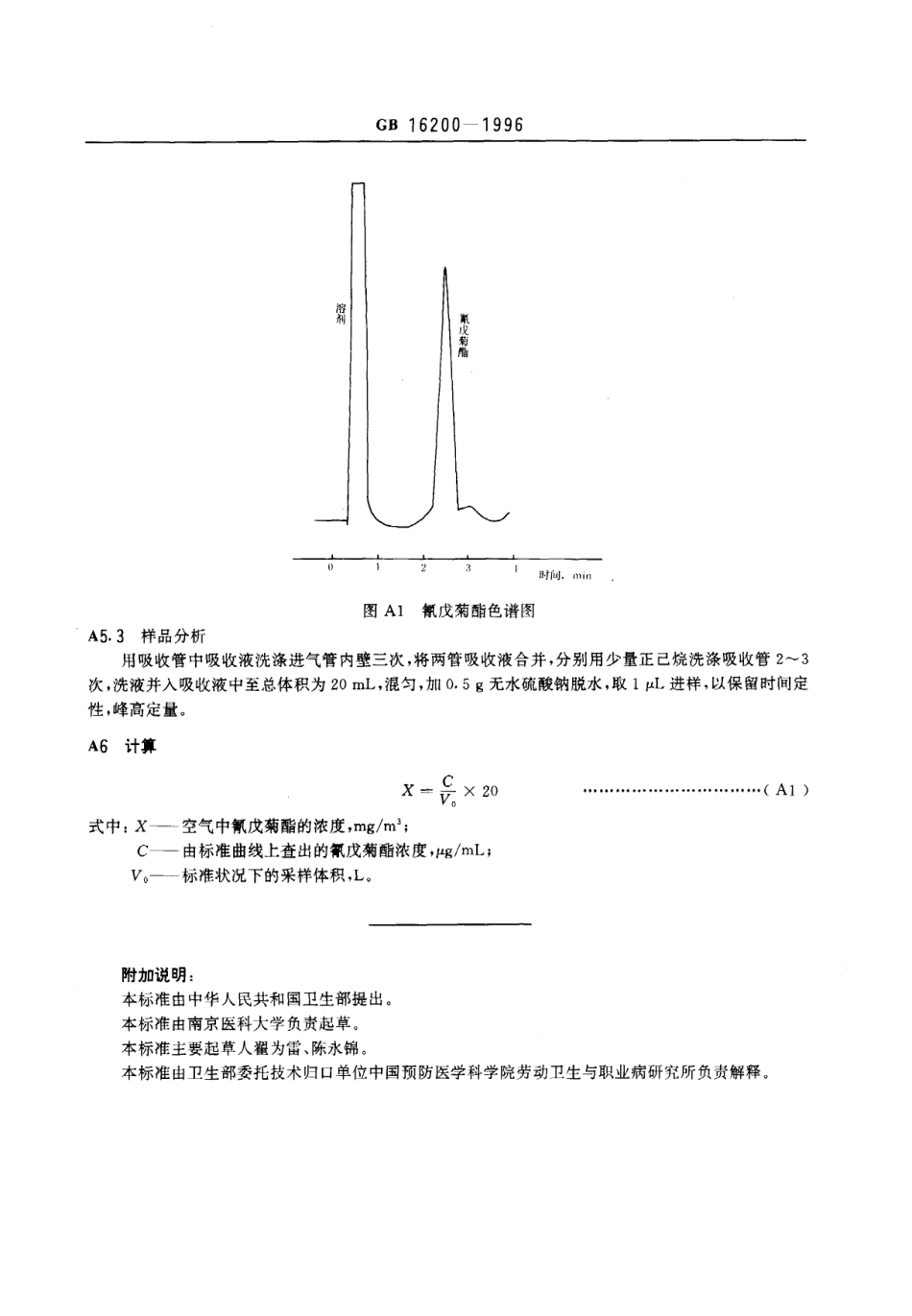 GB 16200-1996 车间空气中氰戊菊酯卫生标准.pdf_第3页
