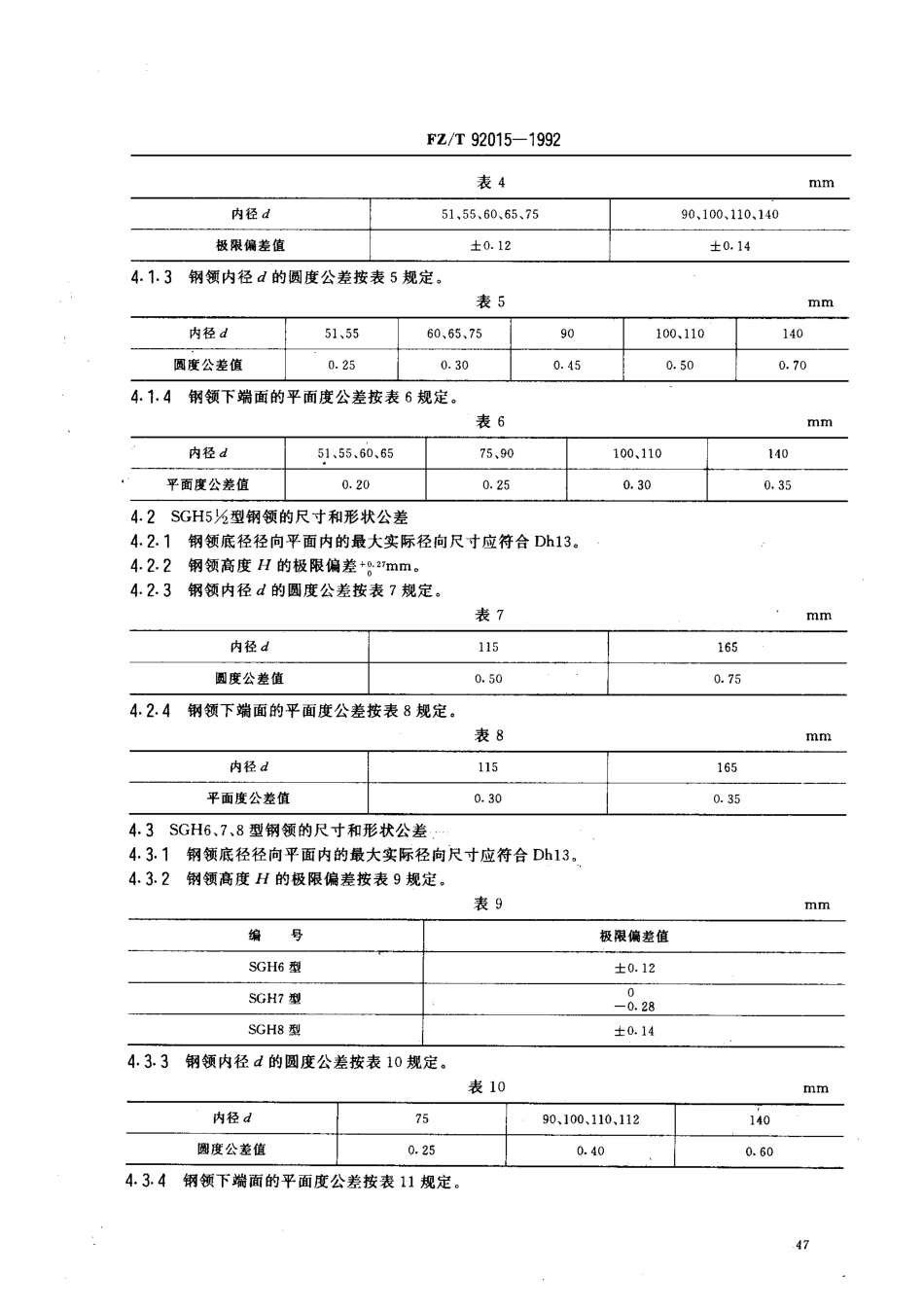 【纺织行业标准】FZT 92015-1992 粉未冶金钢领.pdf_第3页