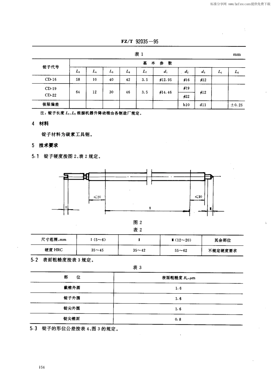 【纺织行业标准】FZT 92035-1995 粗纱锭子.pdf_第2页