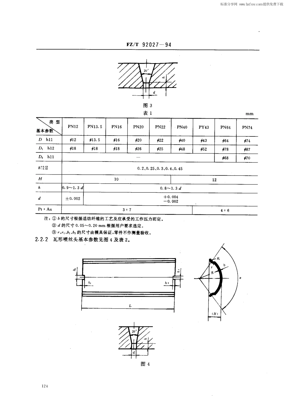 【纺织行业标准】FZT 92027-1994 金铂合金喷丝头.pdf_第2页