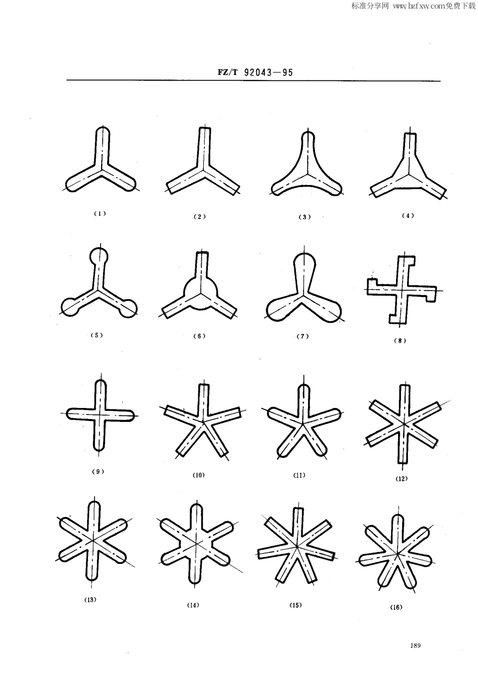 【纺织行业标准】FZT 92043-1995 熔融纺丝异形孔喷丝板.pdf_第2页