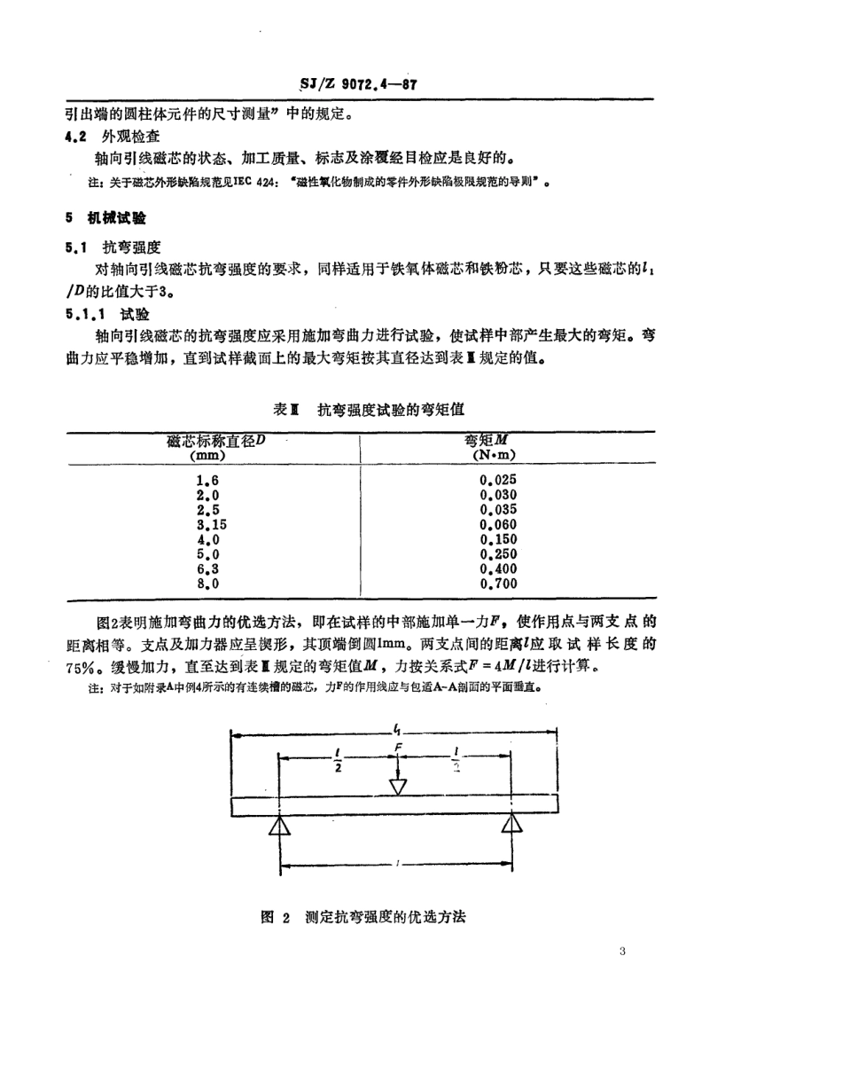 【电子行业军用标准】SJ 9072.4-1987 磁性氧化物或铁粉制成的轴向引线磁芯.pdf_第3页
