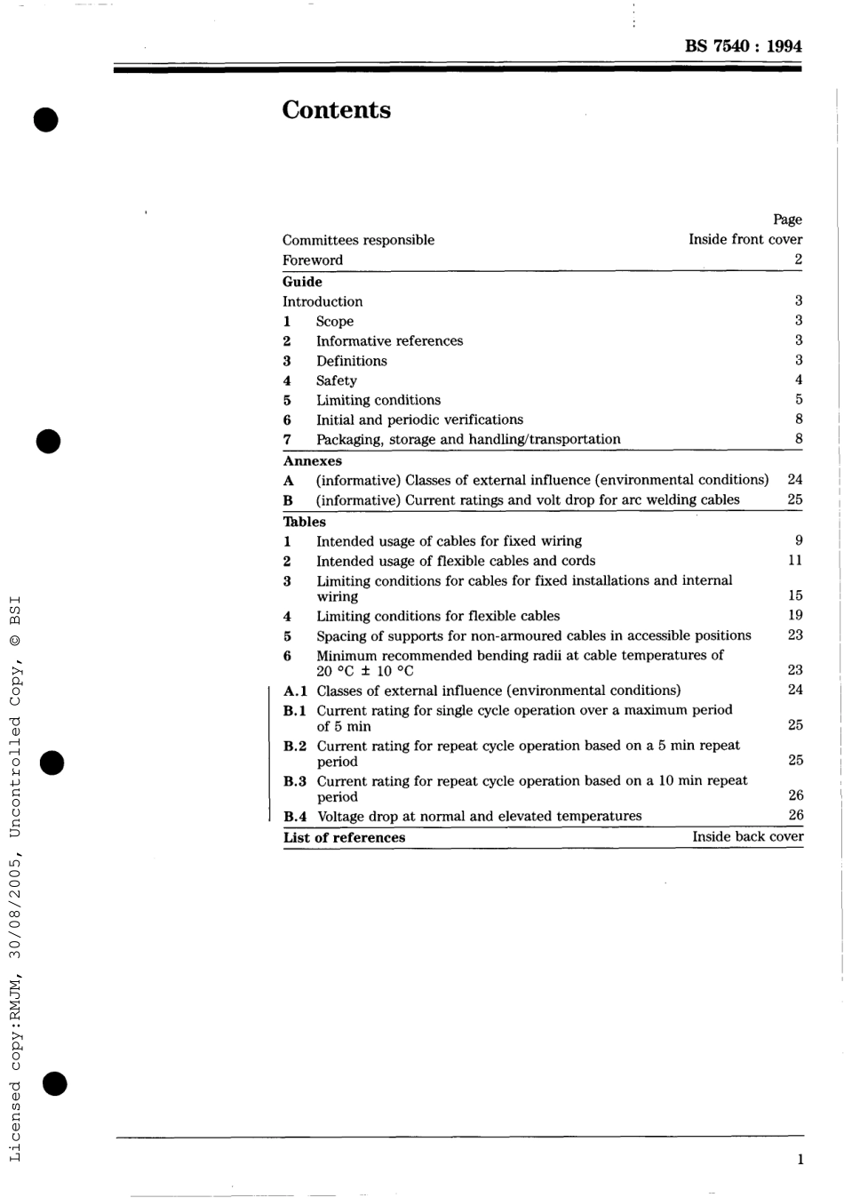 BS 7540-1994 额定电压不超过450-750V的电缆使用指南.pdf_第3页