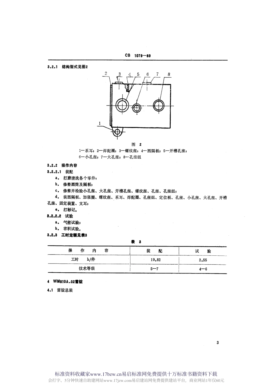 CB 1079-1989 水雷装配工时定额.pdf_第3页