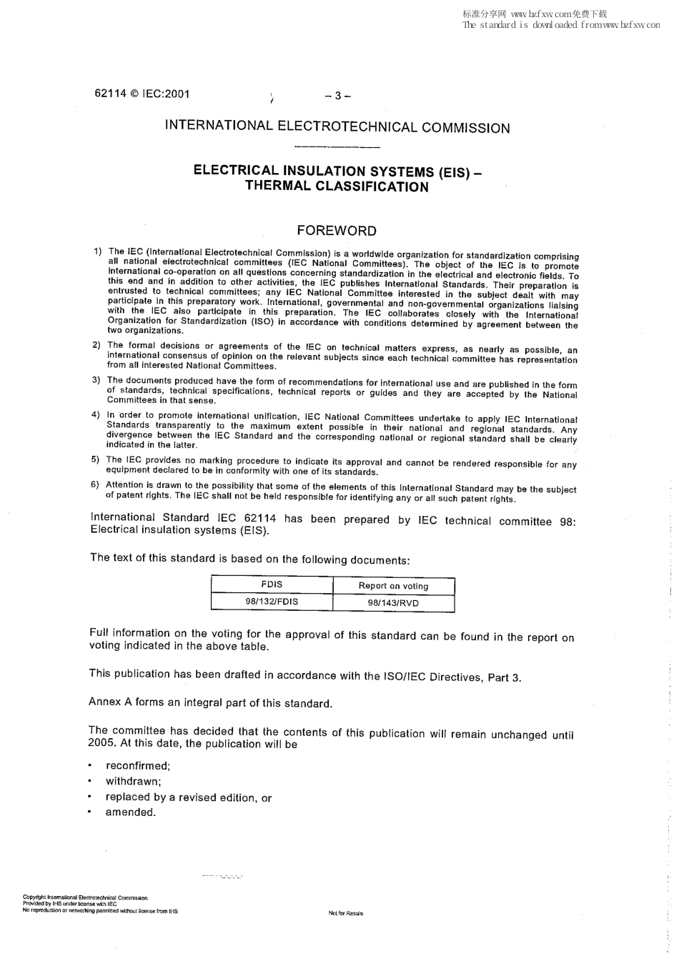 IEC 62114-2001 电气绝缘系统(EIS).热度分类  Electrical Insulation Systems (EIS) - Thermal classification.pdf_第3页