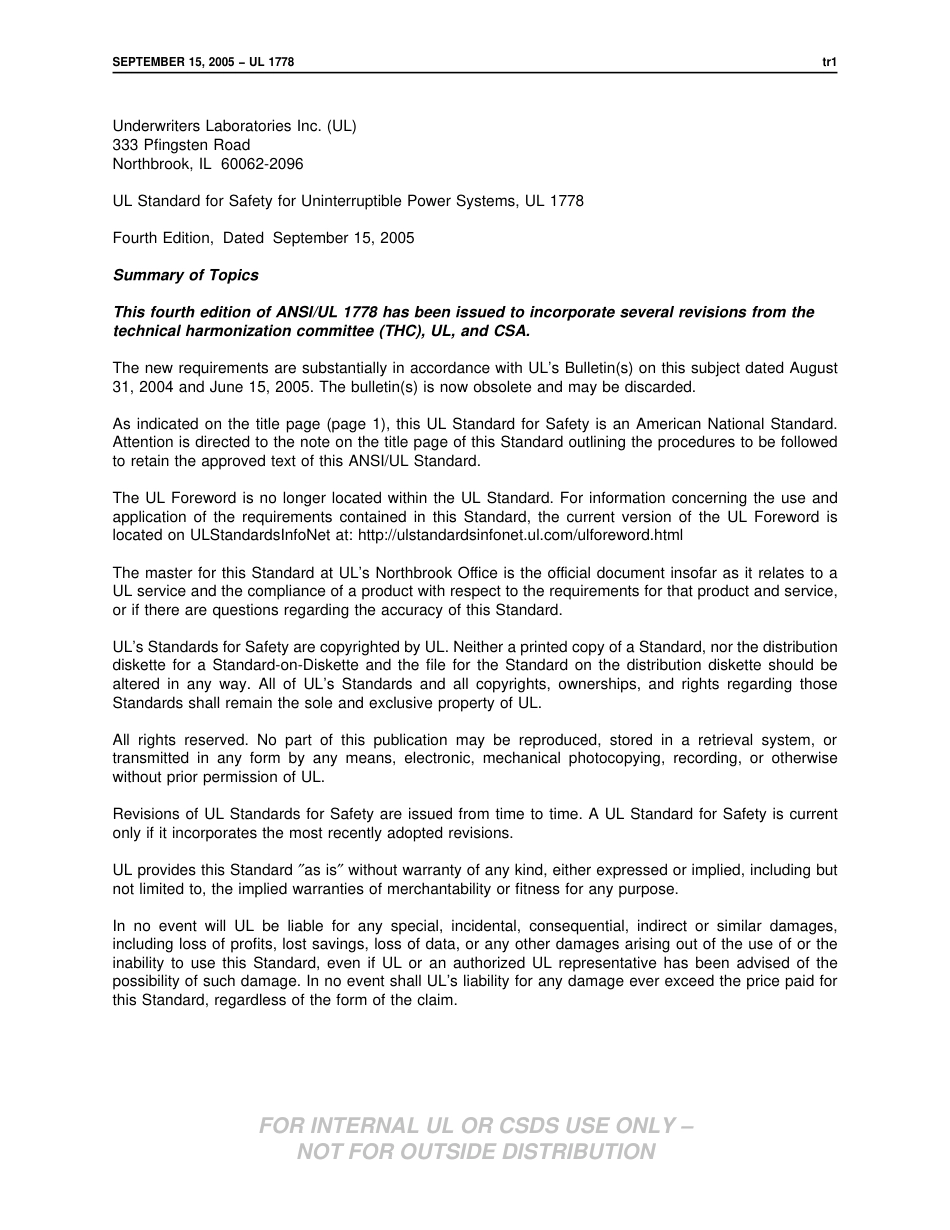 UL 1778 2005 Uninterruptible Power Systems.pdf_第3页