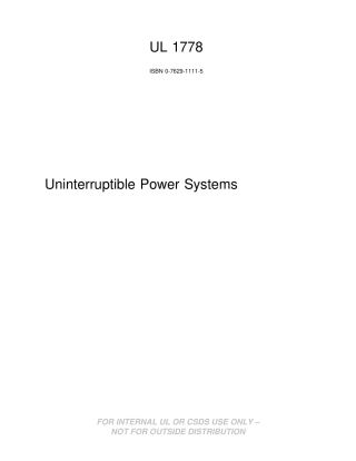 UL 1778 2005 Uninterruptible Power Systems.pdf