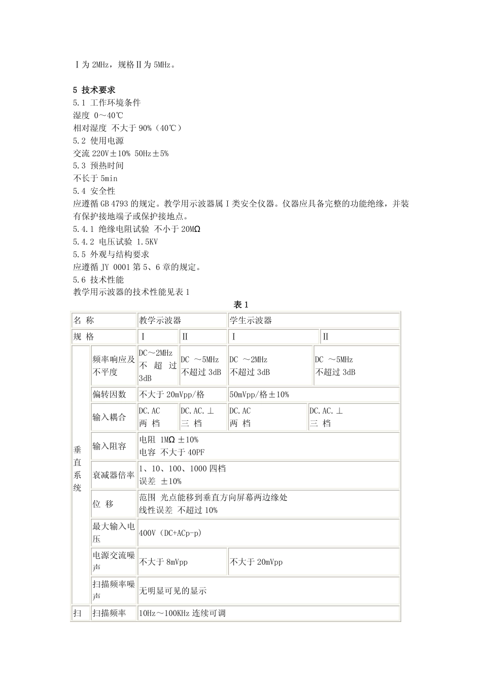 JY 0011-1990 教学用单踪阴极射线示波器.pdf_第2页