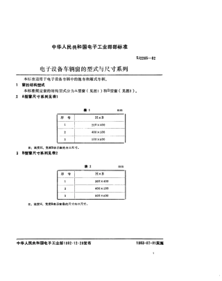 SJ 2265-1982 电子设备车辆窗的型式与尺寸系列.pdf