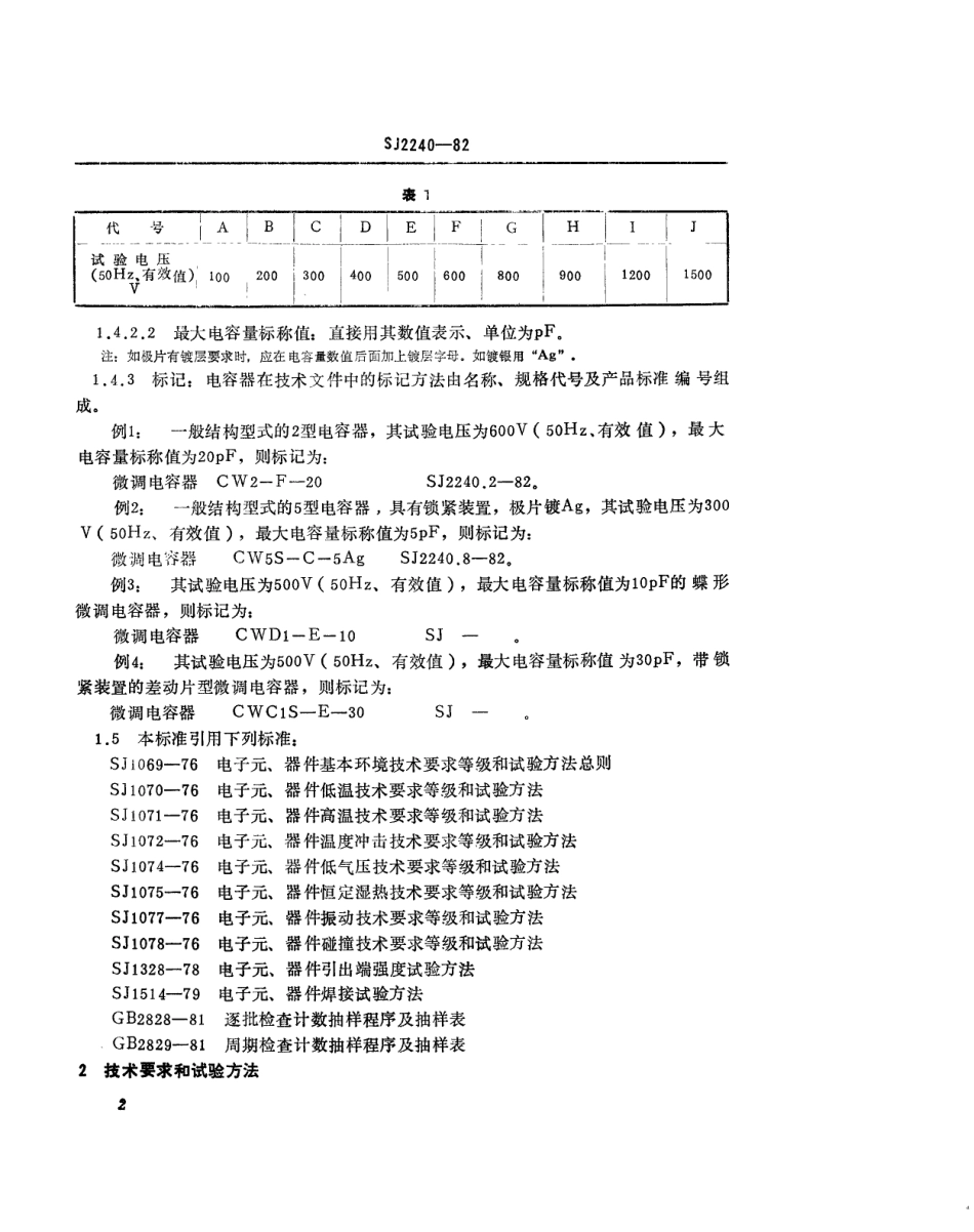 【电子行业军用标准】SJ 2240-1982 空气介质片型微调电容器总技术条件.pdf.pdf_第3页