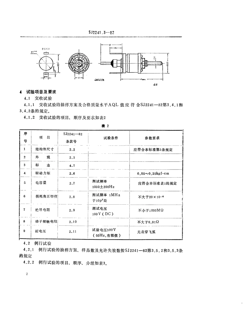 【电子行业军用标准】SJ 2241.3-1982 CWT5Y型同心型微调电容器.pdf.pdf_第2页