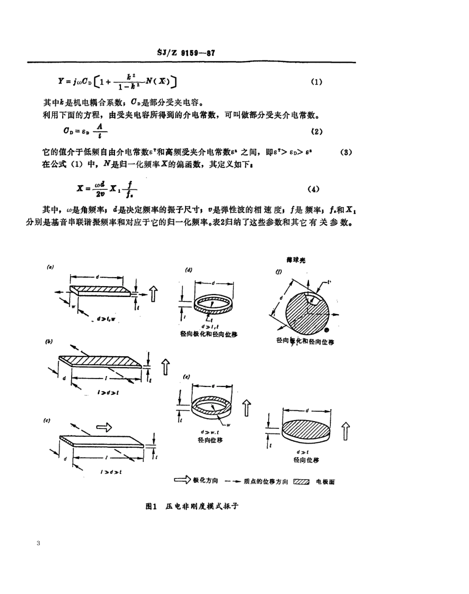 【电子行业军用标准】SJZ 9159-1987 高机电耦合压电陶瓷的动态测量指南.pdf_第3页