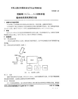 【电子行业军用标准】SJ 3246-1989 铝镓砷(ALxGa1-xAs)材料中铝组分的光荧光测试方法.pdf