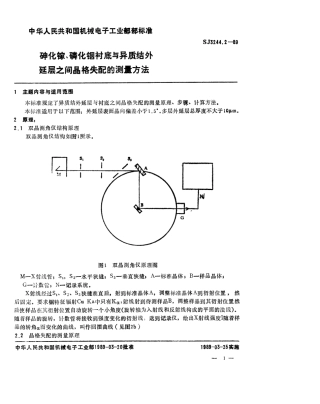 【电子行业军用标准】SJ 3244.2-1989 砷化镓、磷化铟衬底与异质结外延层之间晶格失配的测量方法.pdf