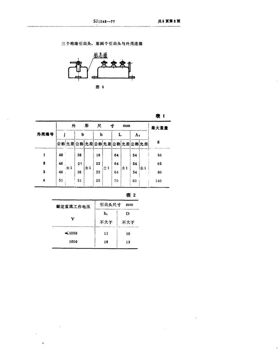 【电子行业军用标准】SJ 1248-1977 CZ41型密封纸介电容器.pdf.pdf_第3页