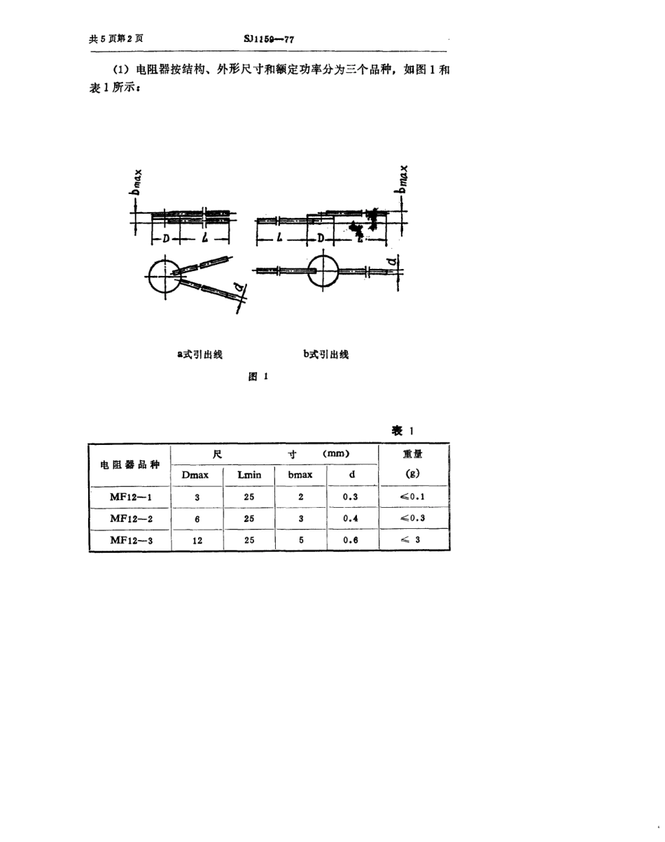 【电子行业军用标准】SJ 1159-1977 MF12型普通用负温度系数热敏电阻器.pdf.pdf_第3页