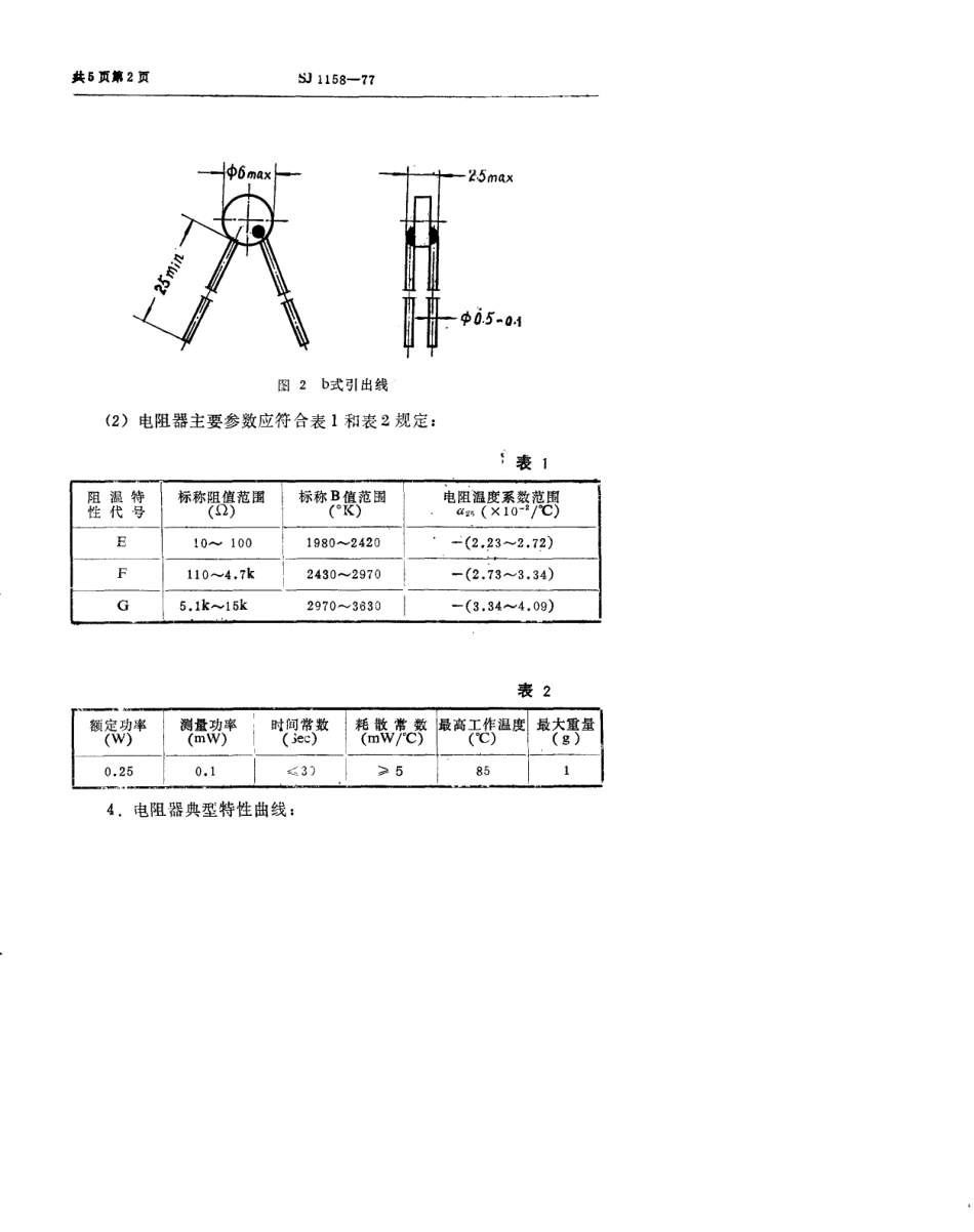 【电子行业军用标准】SJ 1158-1977 MF11型普通用负温度系数热敏电阻器.pdf.pdf_第3页
