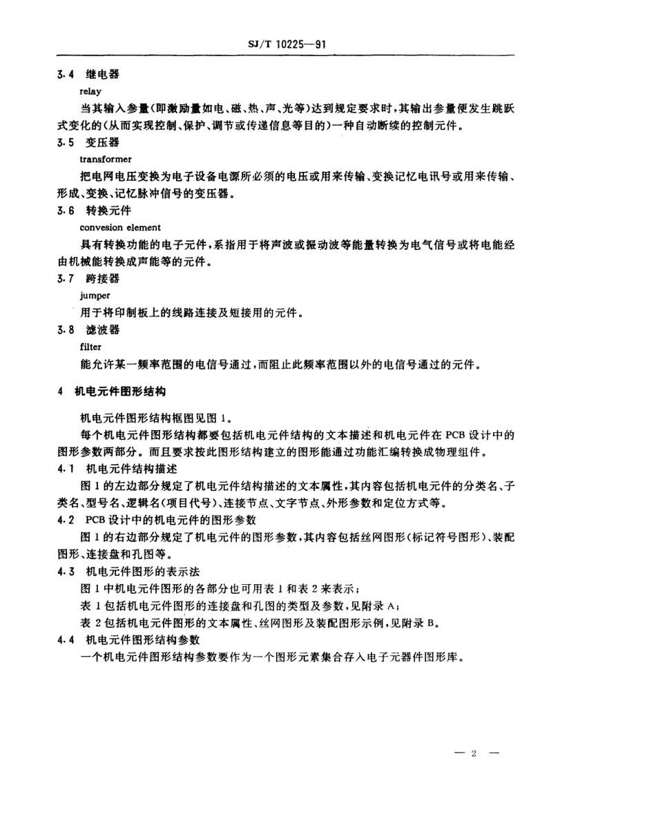 SJT 10225-1991 电子元器件图形库 机电元器件图形.pdf_第2页