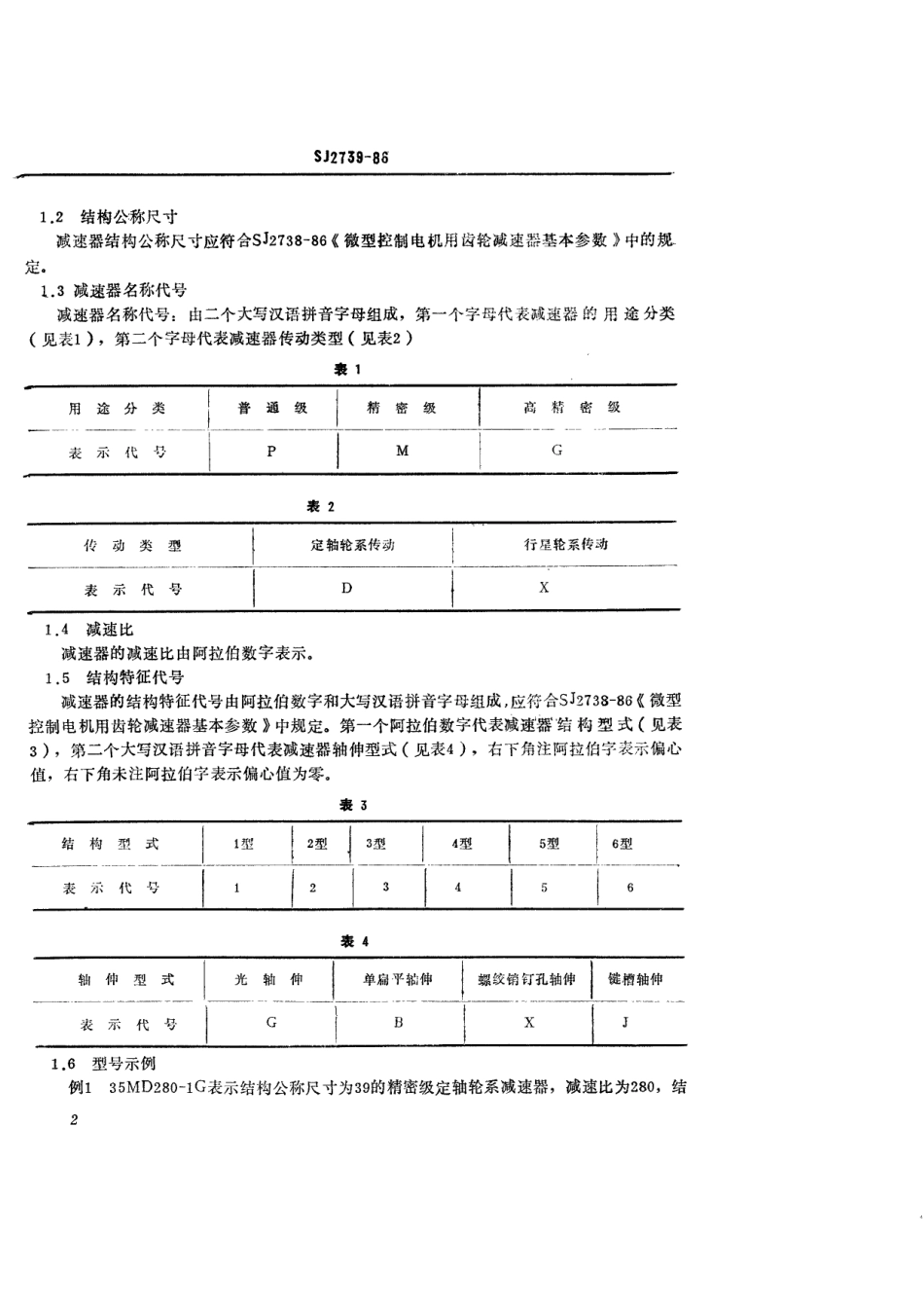 SJ 2739-1986 微型控制电机用齿轮减速器通用技术条件.pdf_第3页