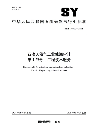 SY_T 7601.2-2024 石油天然气工业能源审计 第2部分：工程技术服务.pdf