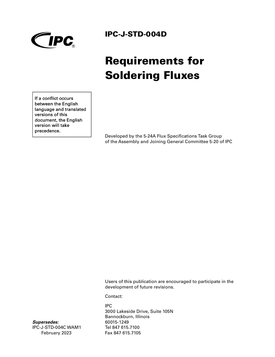 IPC J-STD-004D：2023 Requirements for Soldering Fluxes - 完整英文电子版（36页）(1).pdf_第3页