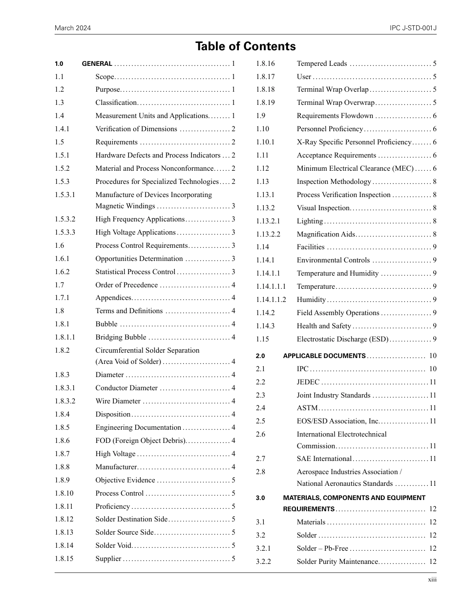 IPC-J-STD-001J_EN 2024 TOC Requirements for Soldered Electrical and Electronic Assemblies(1).pdf_第2页