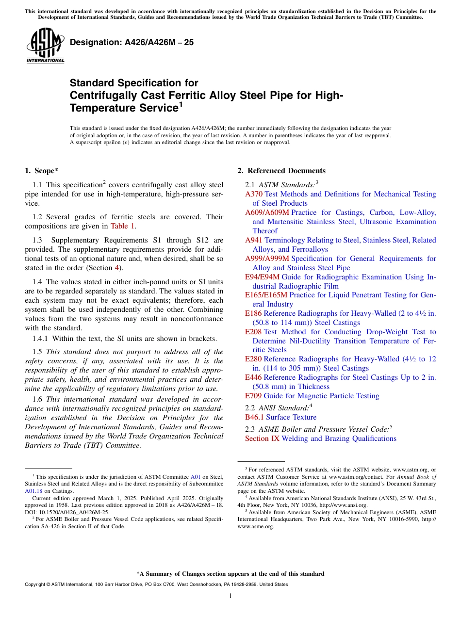 ASTM A426 - A 426M - 25.pdf_第1页