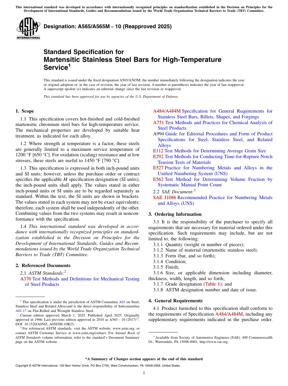 ASTM A565 - A 565M - 10 (2025).pdf_第1页