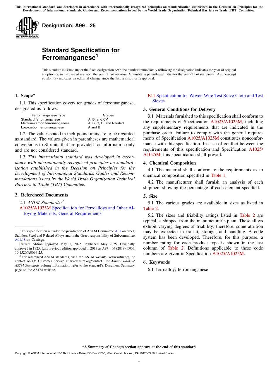 ASTM A99 - 25.pdf_第1页