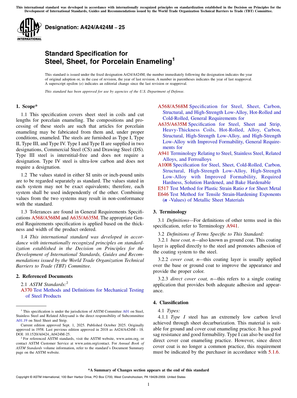 ASTM A424 - A 424M - 25.pdf_第1页