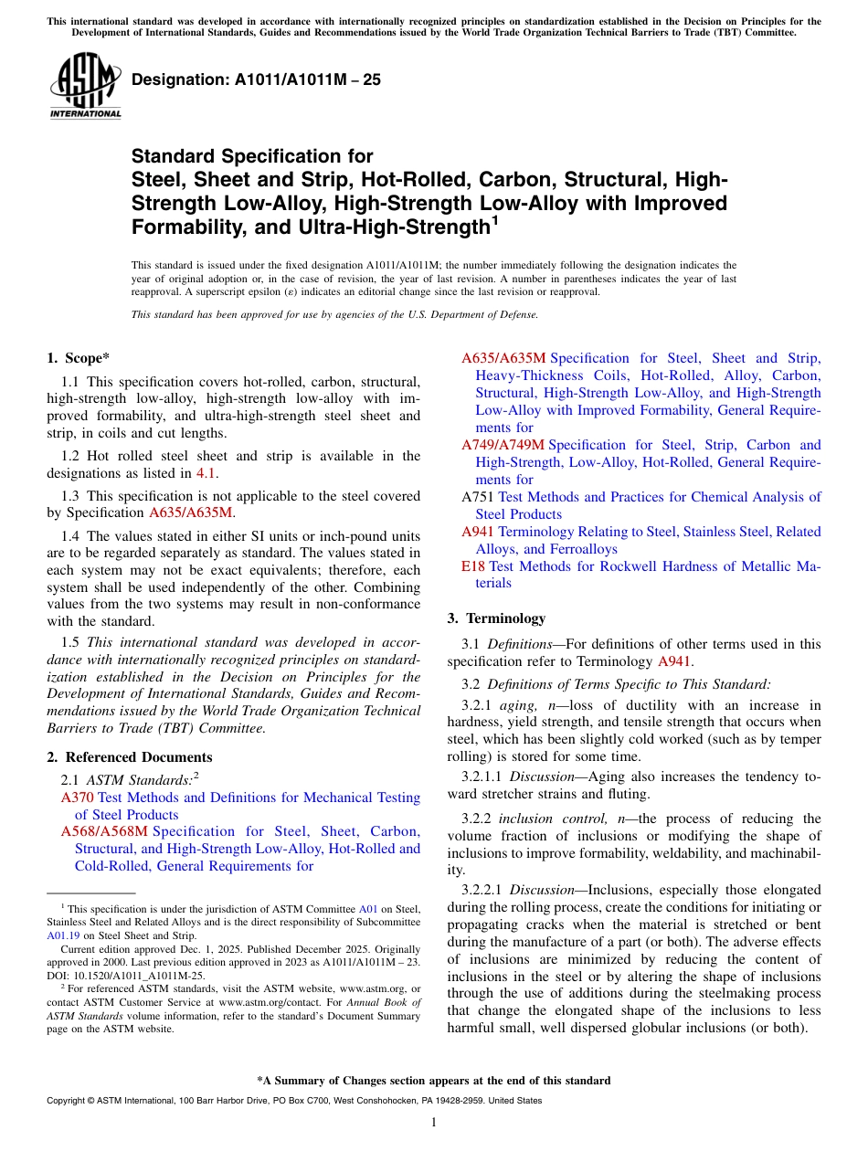 ASTM A1011 - A 1011M - 25.pdf_第1页