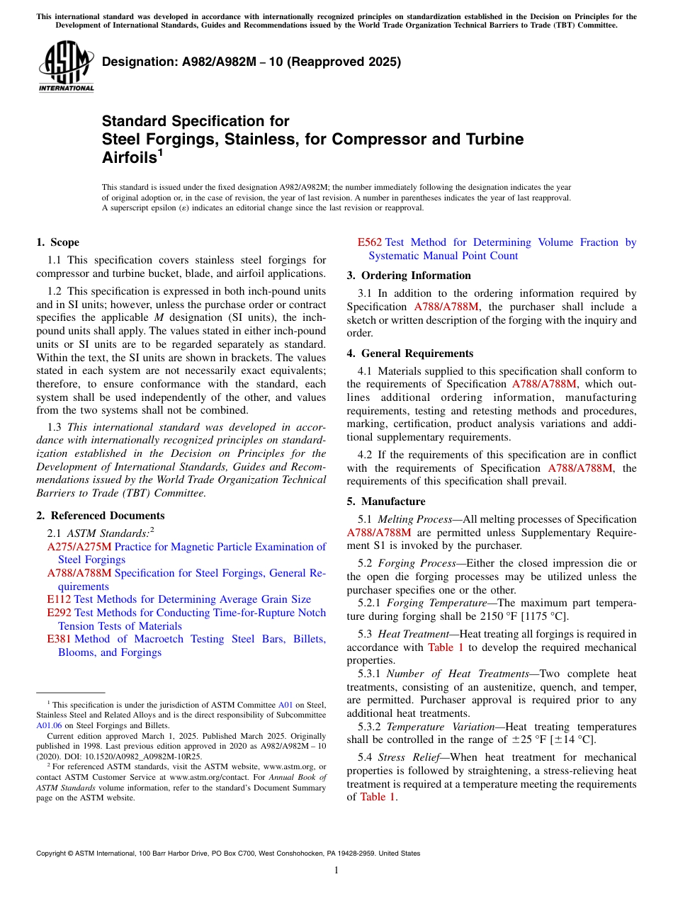ASTM A982 - A 982M - 10 (2025).pdf_第1页