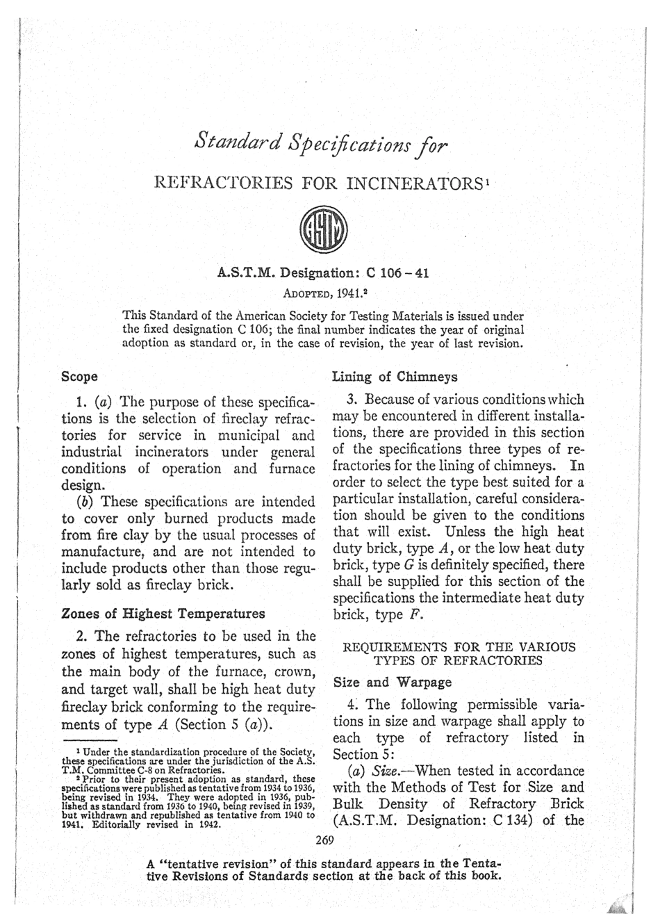 ASTM C106 - 41 scan.pdf_第1页