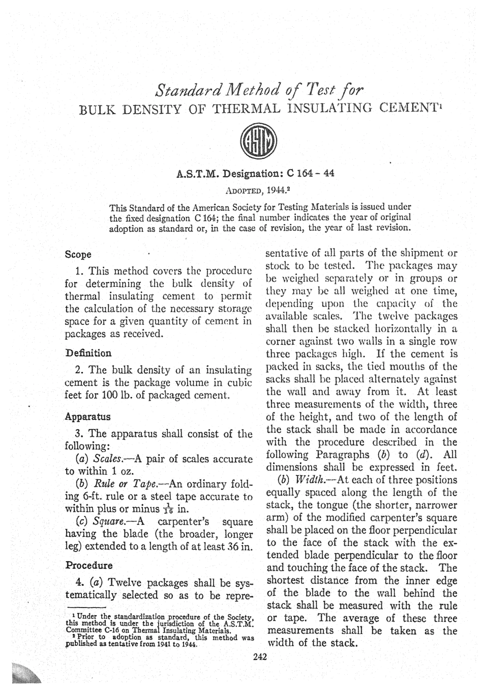 ASTM C164 - 44 scan.pdf_第1页