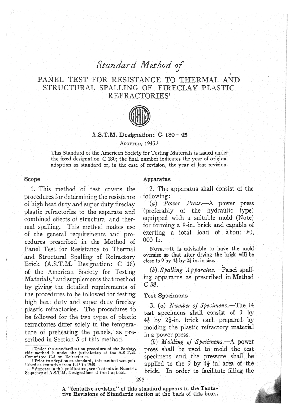 ASTM C180 - 45 scan.pdf_第1页