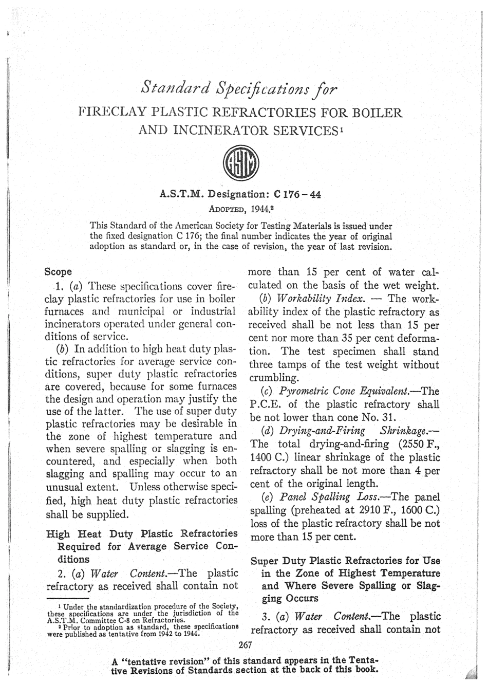 ASTM C176 - 44 scan.pdf_第1页