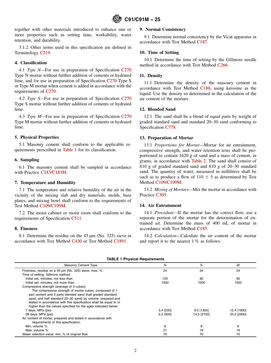 ASTM C91 - C 91M - 25.pdf_第2页
