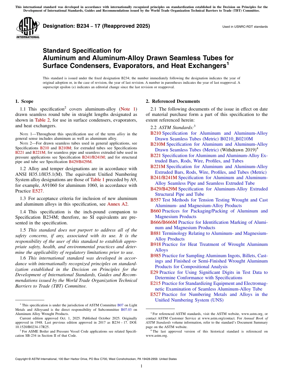 ASTM B234 - 17 (2025).pdf_第1页