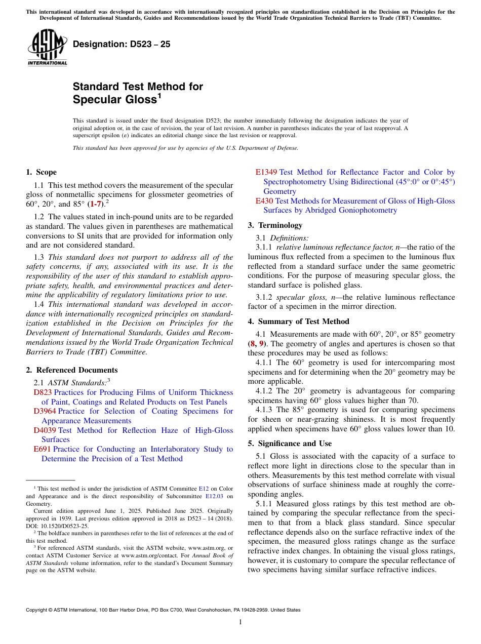 ASTM D523 - 25.pdf_第1页