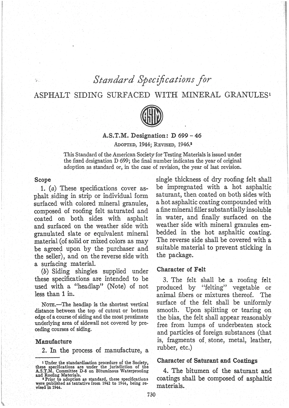 ASTM D699 - 46 scan.pdf_第1页