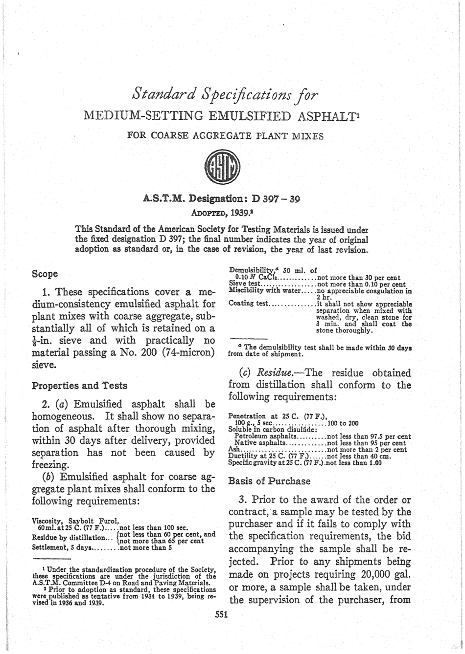 ASTM D397 - 39 scan.pdf_第1页