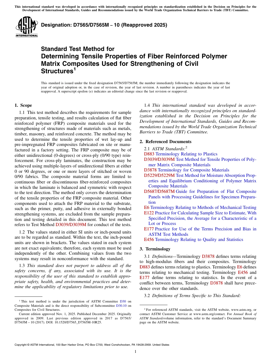 ASTM D7565 - D 7565M - 10 (2025).pdf_第1页