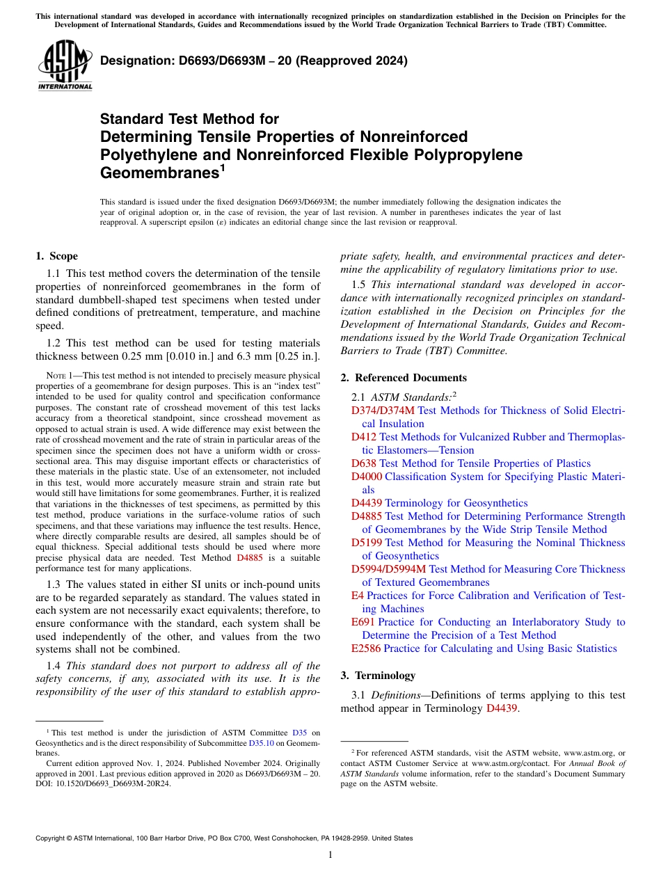 ASTM D6693 - D 6693M - 20 (2024).pdf_第1页