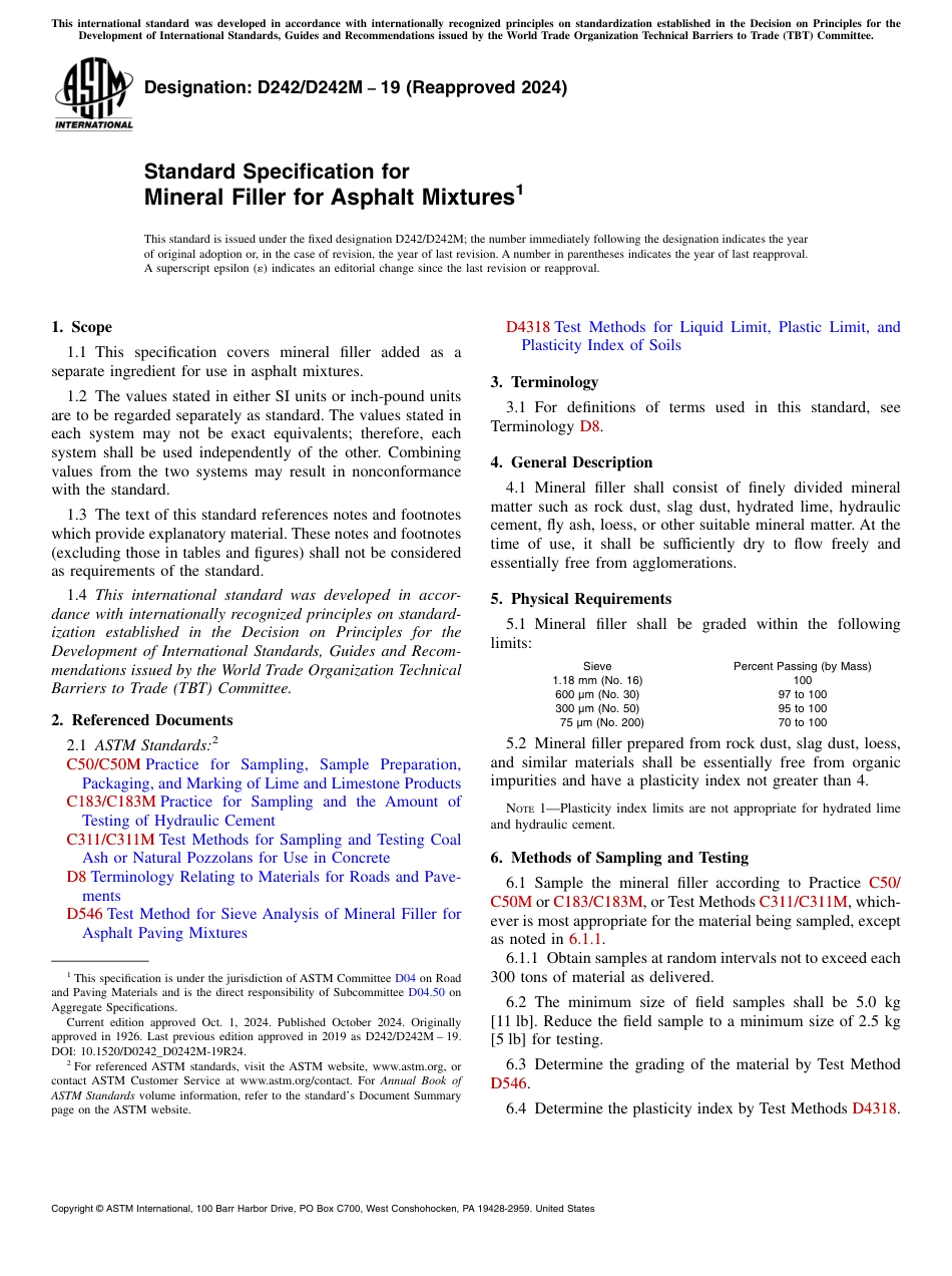 ASTM D242 - D 242M - 19 (2024).pdf_第1页
