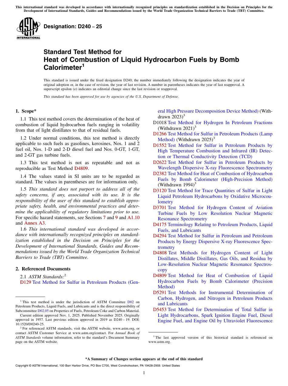 ASTM D240 - 25.pdf_第1页
